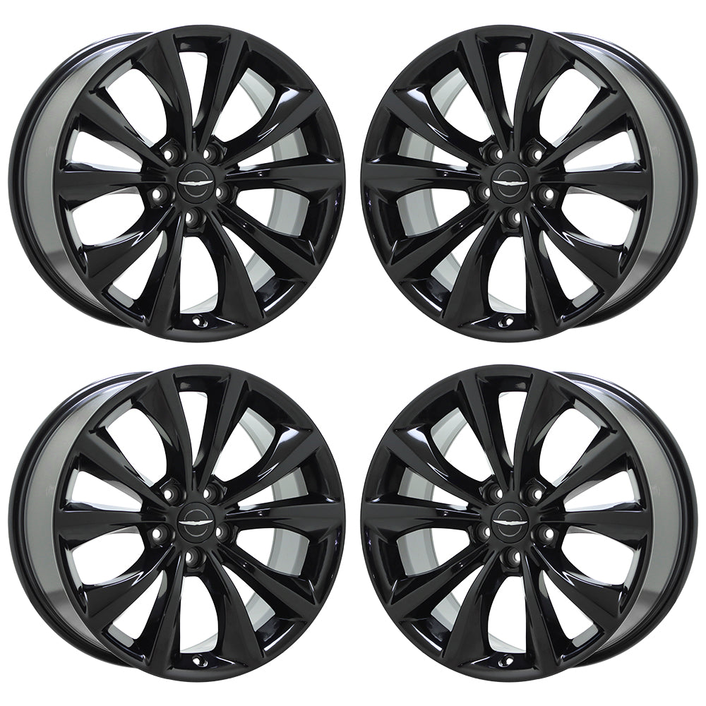 18" Chrysler 200 Gloss Black wheels rims Factory OEM 2015-2017 set 2516